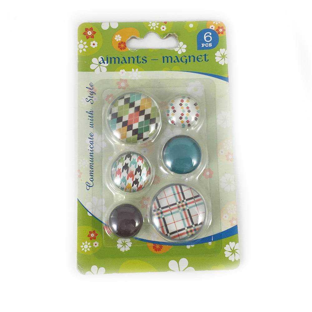 Pack 6 magnet déco ronds