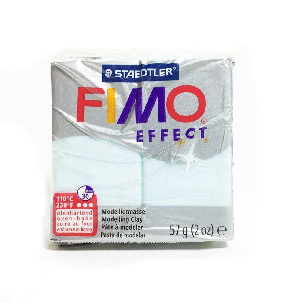 Pâte Fimo effect bleu glace quartz