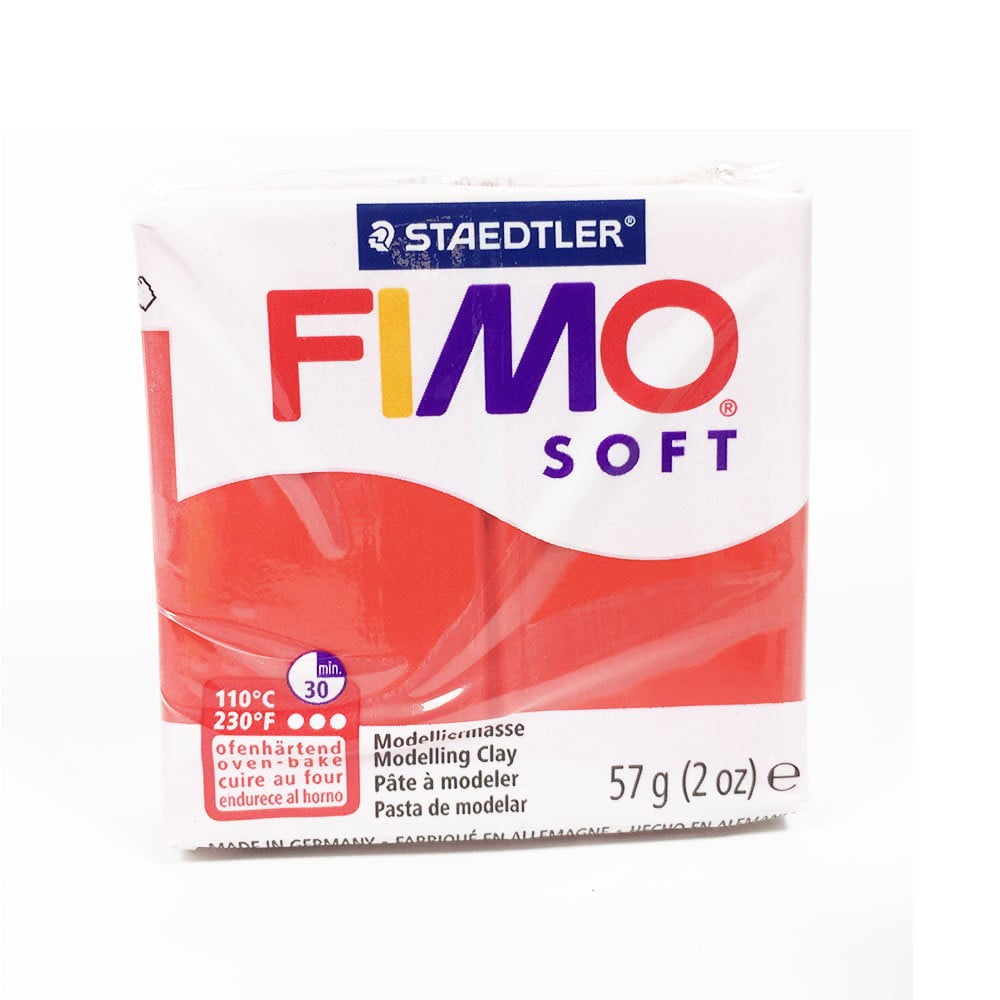 Pâte Fimo soft rouge indien