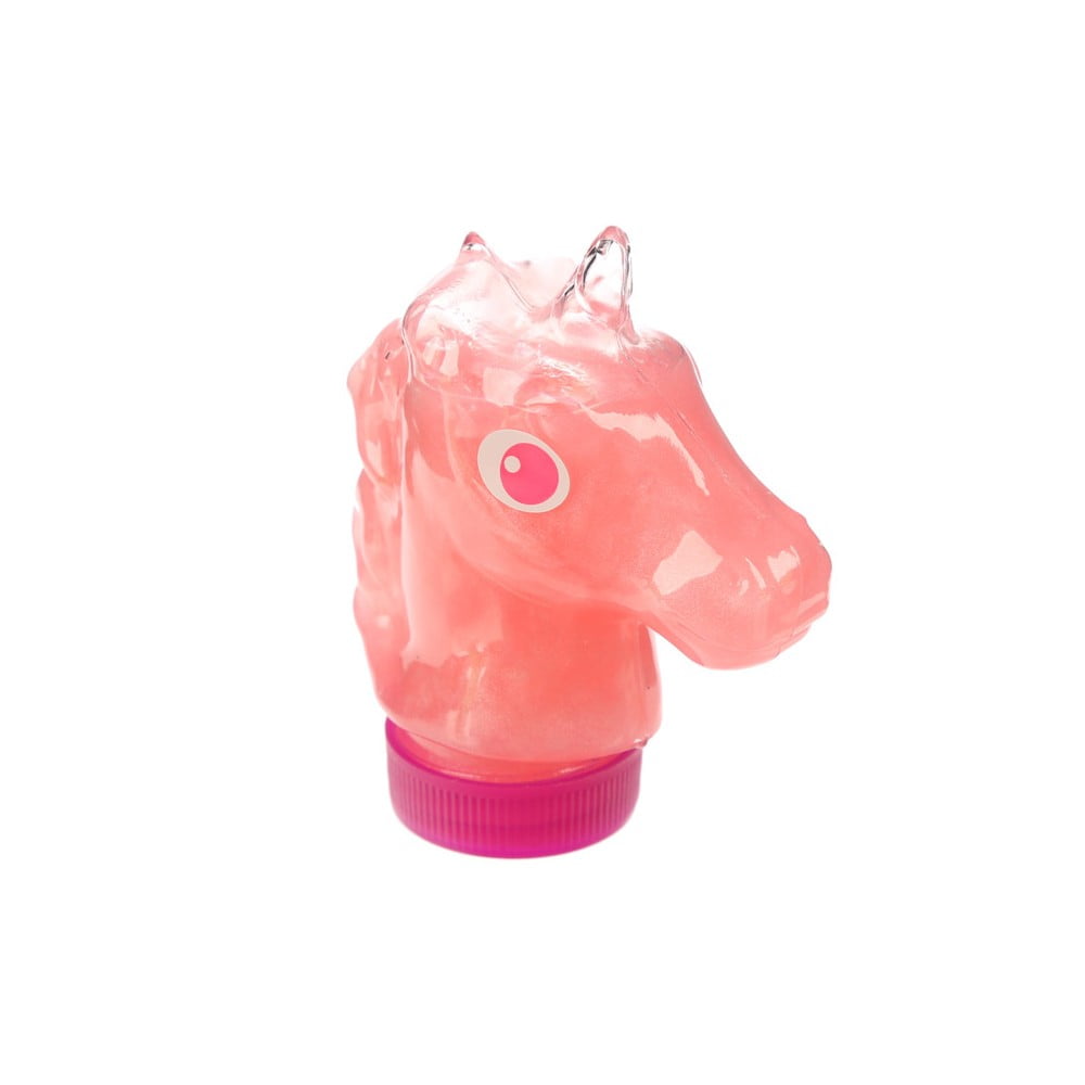 Pâte slime tête licorne rose