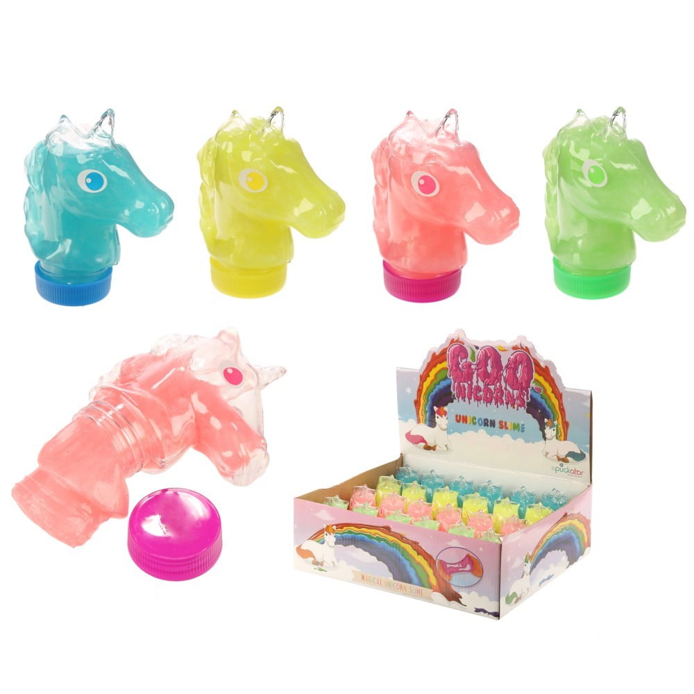 Pâte slime tête licorne verte