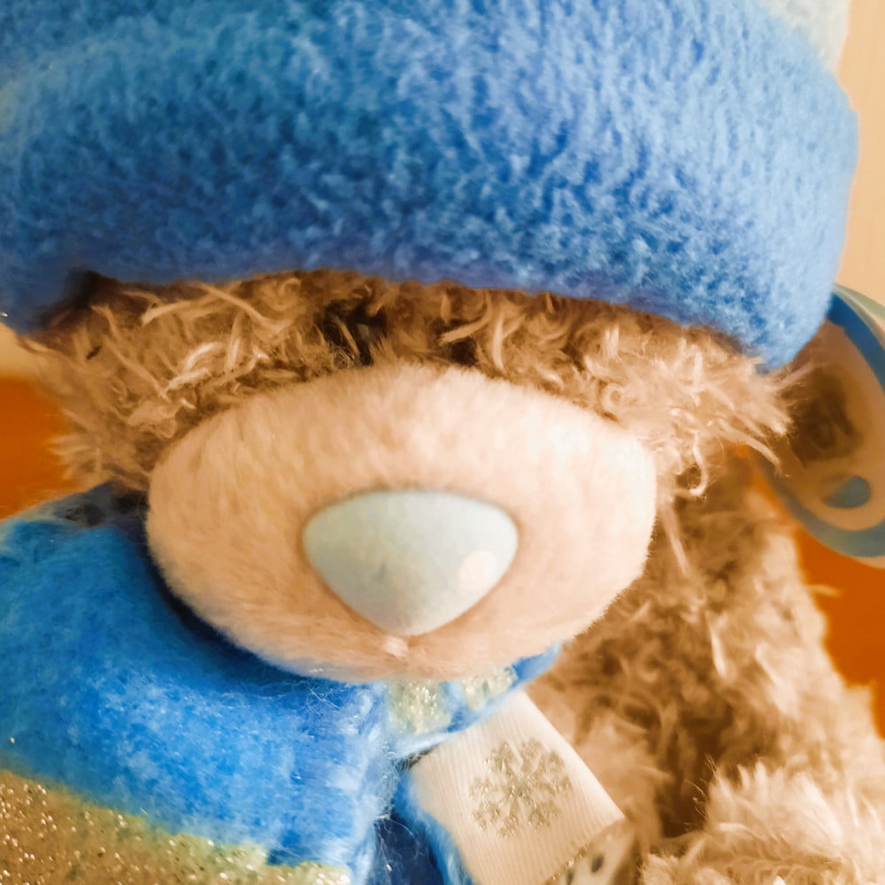 Peluche Me to You hiver 15 cm bleu