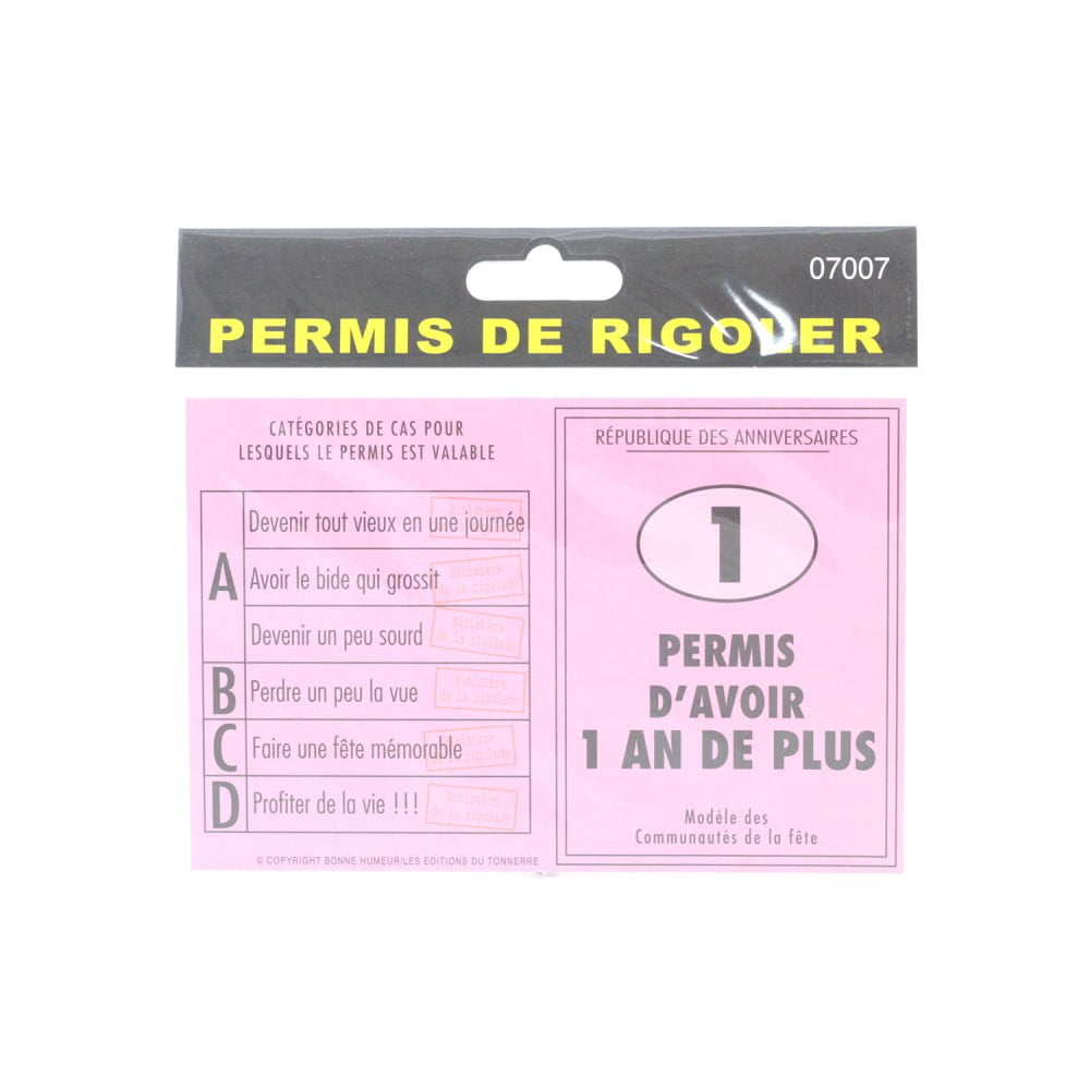Permis d'avoir 1 an de plus