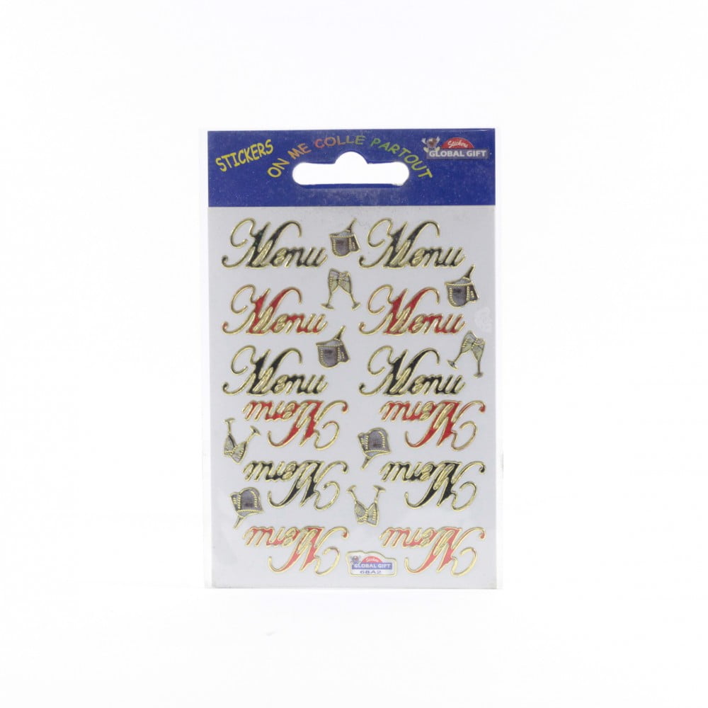 Planche stickers Menu