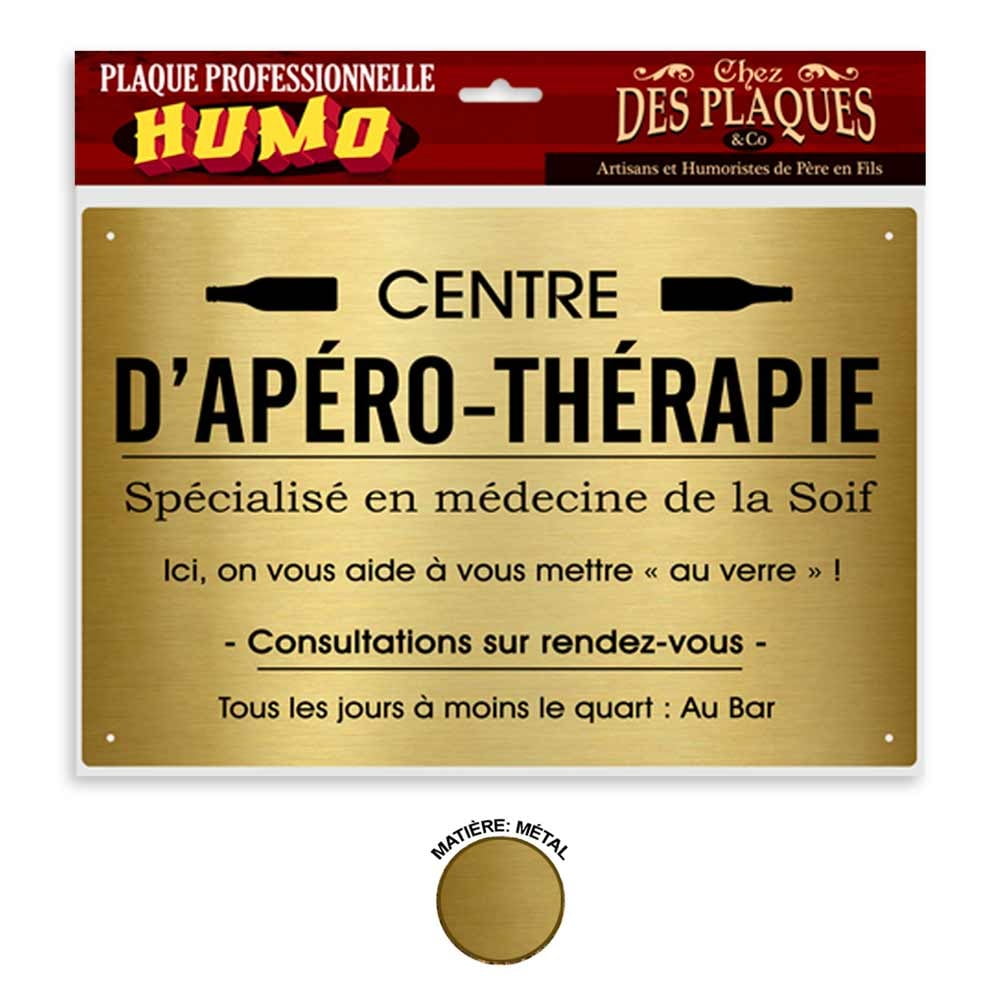 Plaque professionnelle Apéro-thérapie