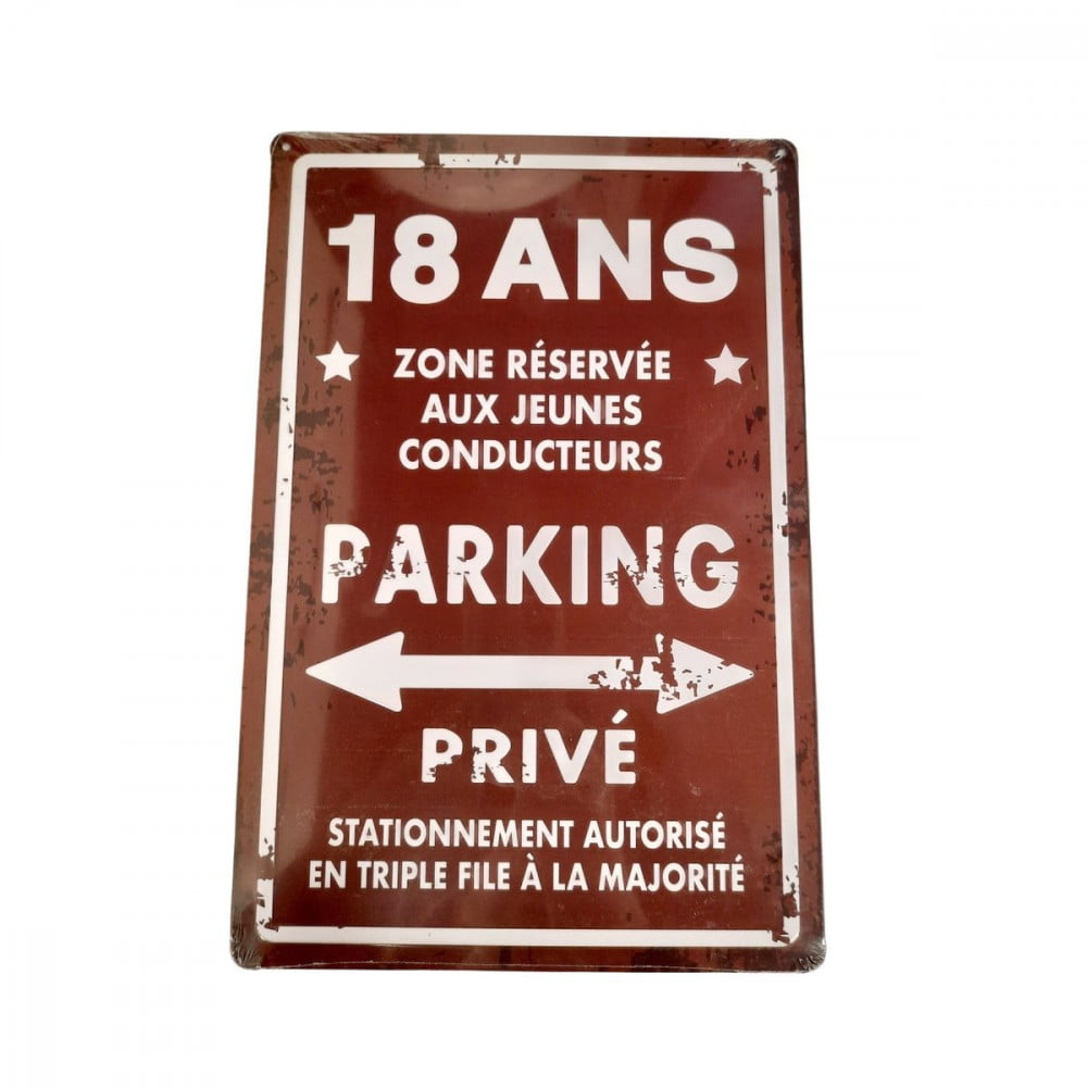 Plaque de parking anniversaire 18 ans