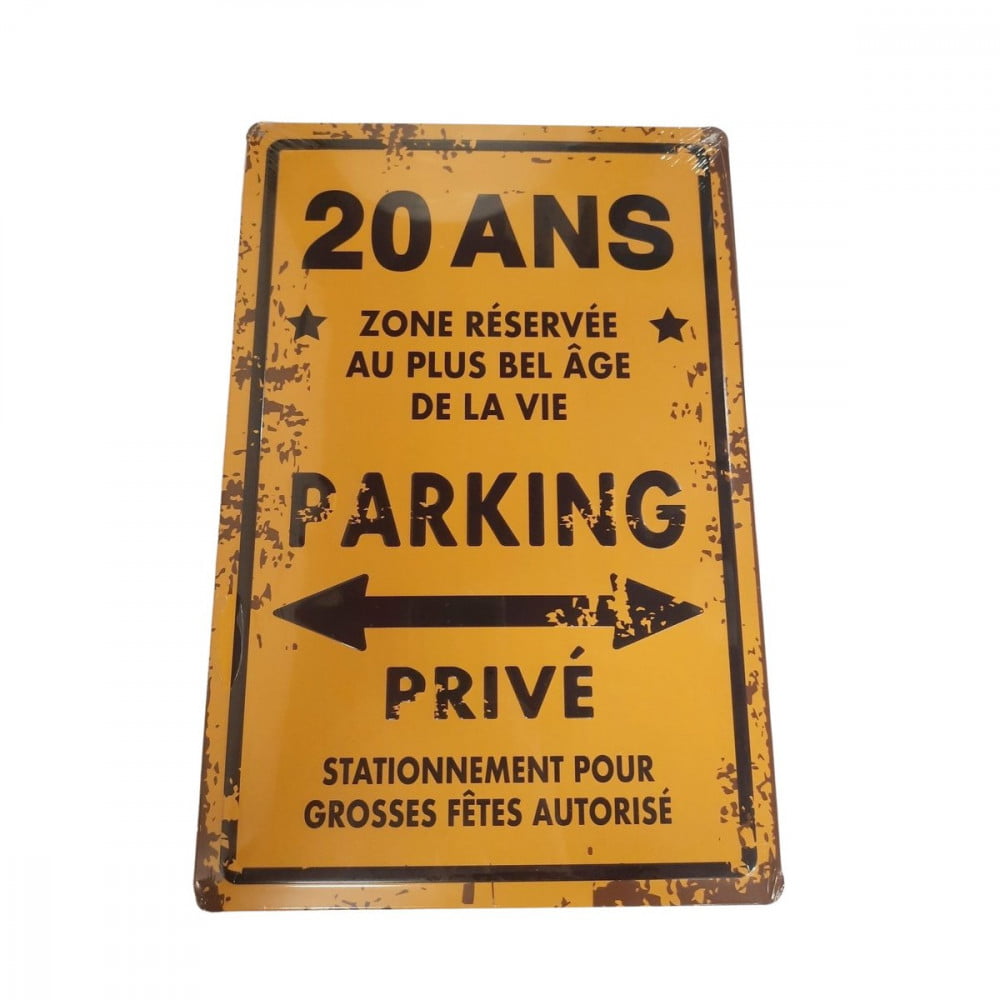 Plaque de porte anniversaire 20 ans