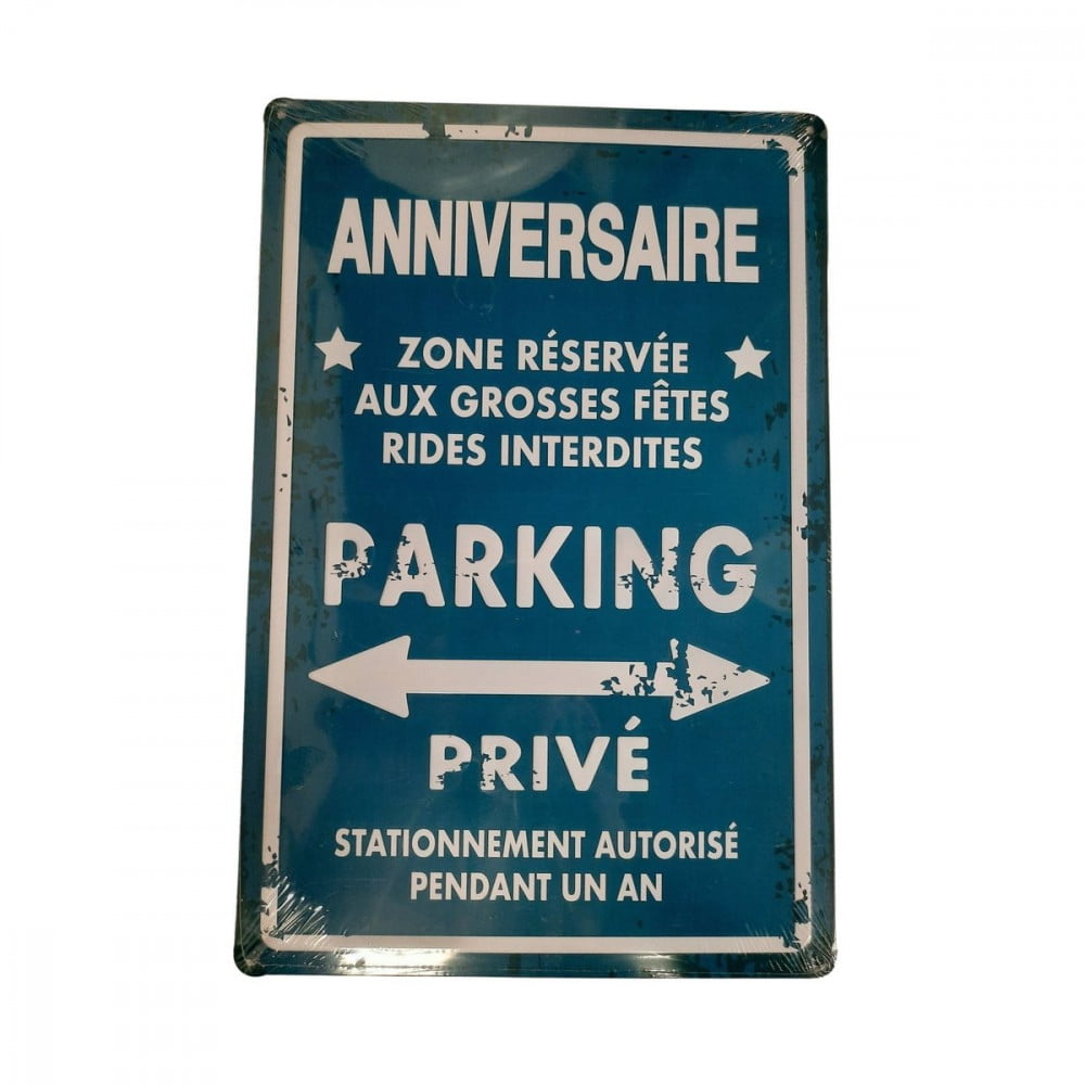 Plaque de parking anniversaire