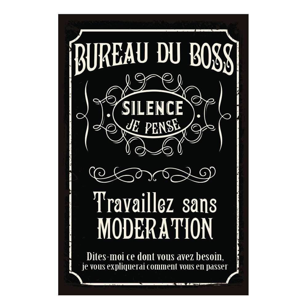 Plaque de porte Bureau du boss