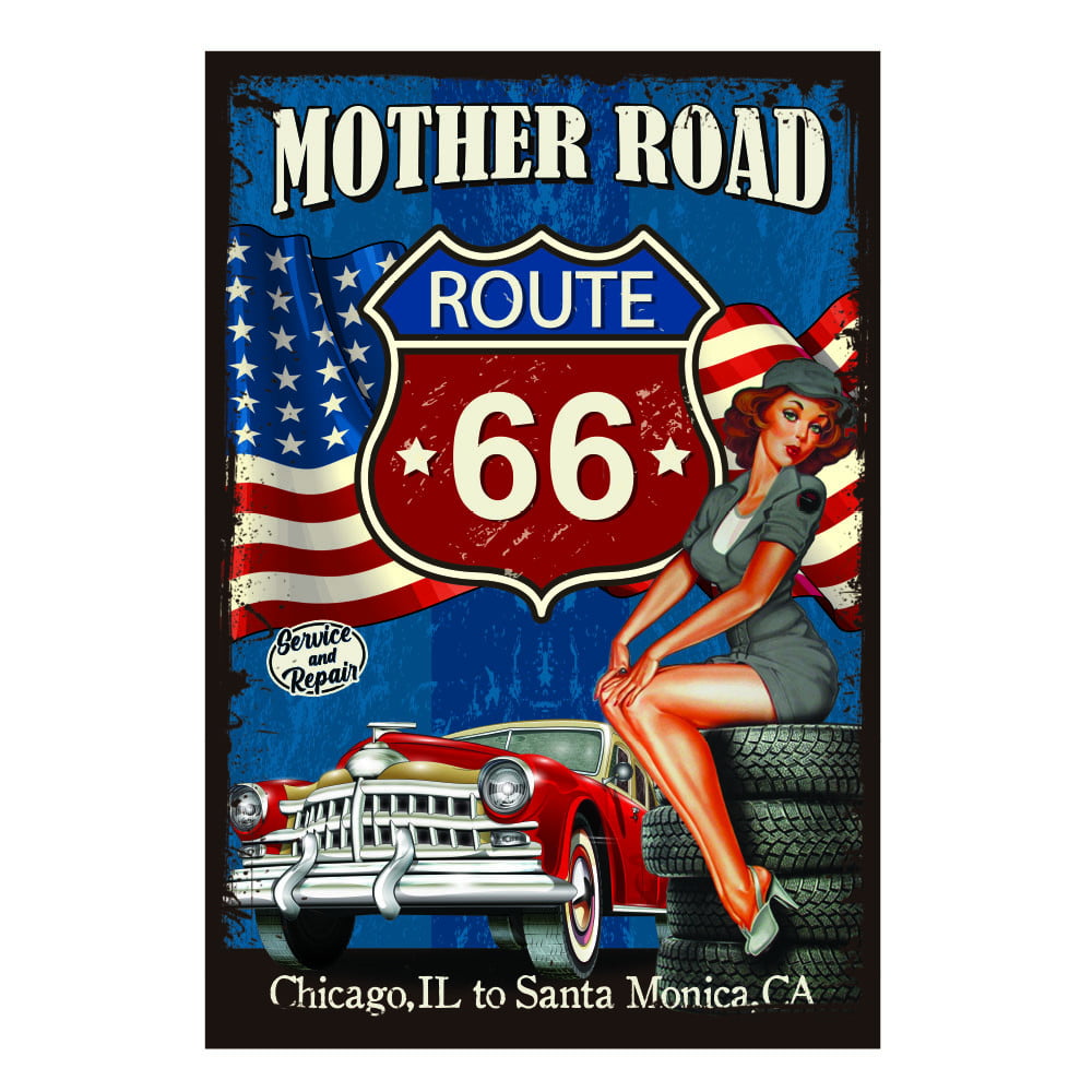 Plaque de porte Route 66