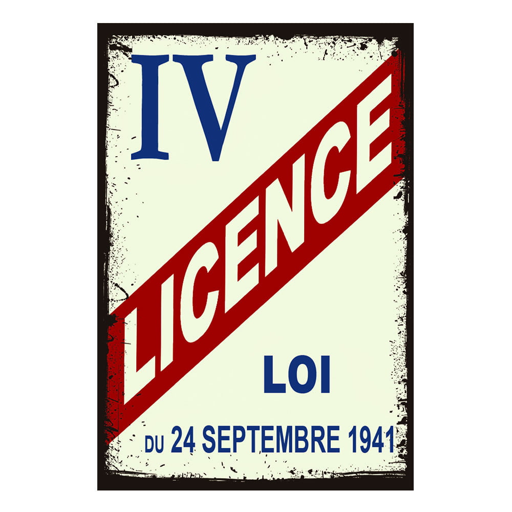 Plaque de porte Licence IV