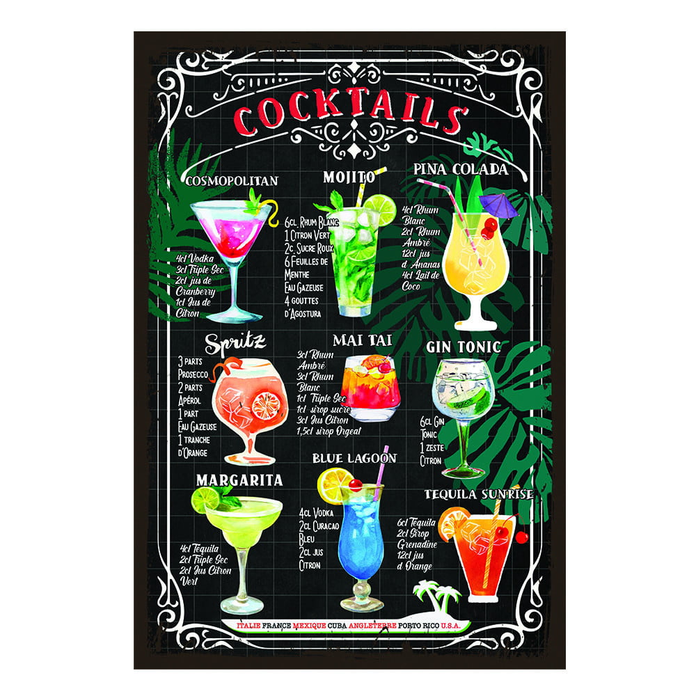 Plaque de porte Cocktails
