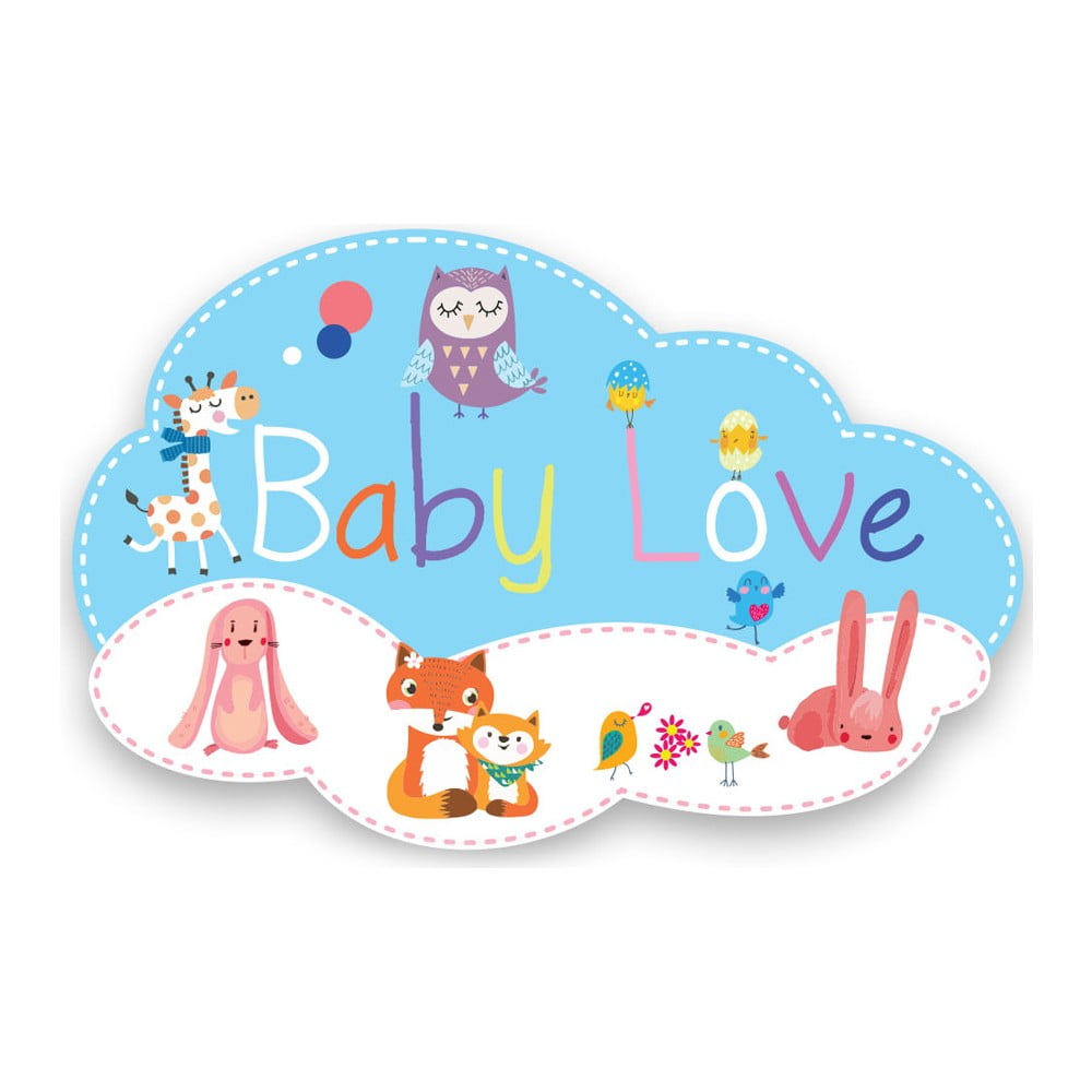 Plaque de porte bois Baby love