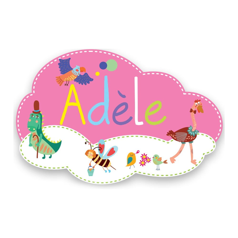 Plaque de porte bois prénom Adèle