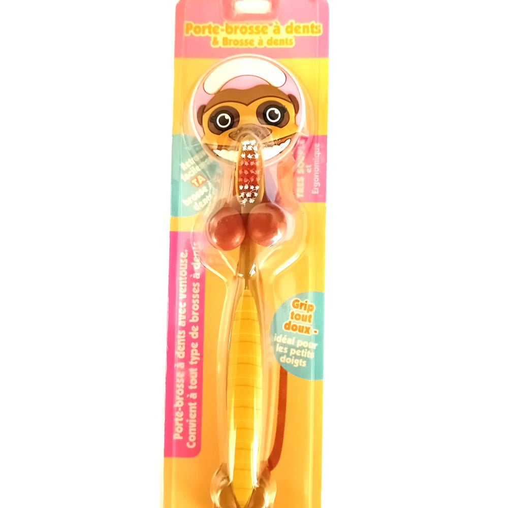 Porte brosse avec brosse à dent Surricate fille personnalisable