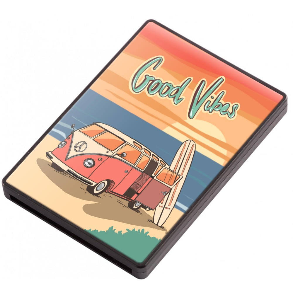 Porte carte magnétique 6 cartes Good vibes