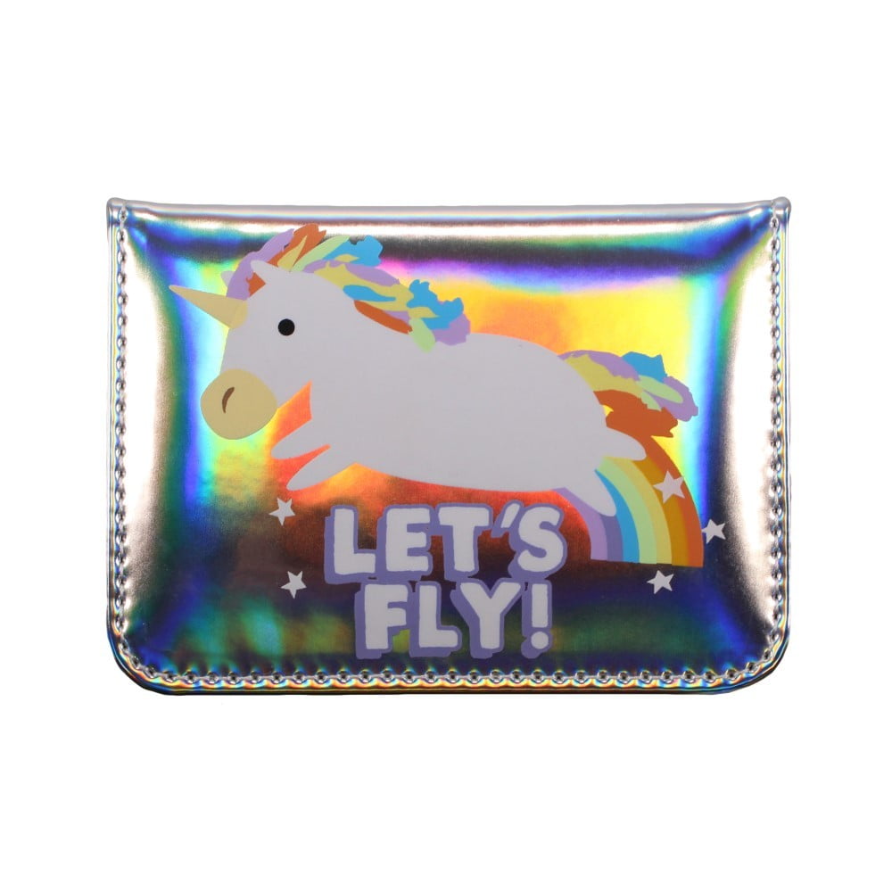 Porte cartes Licorne PVC brillant