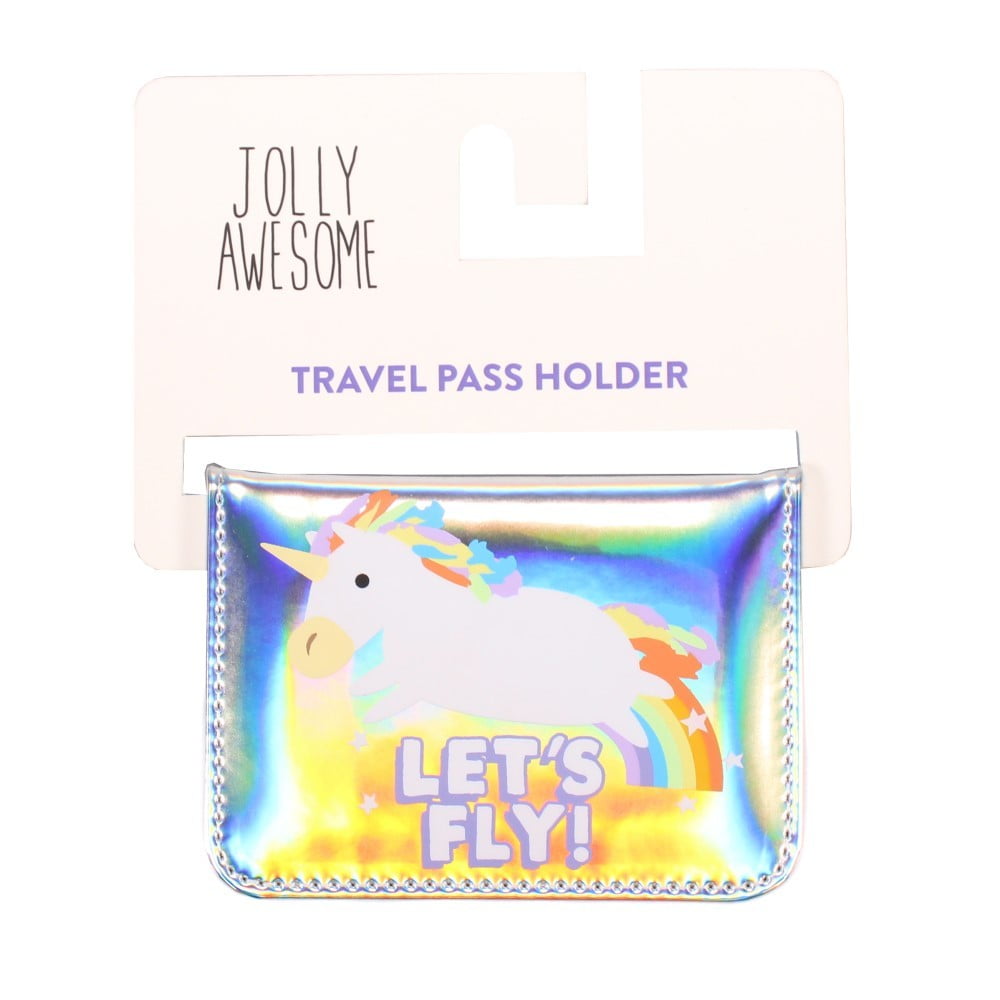 Porte cartes Licorne PVC brillant