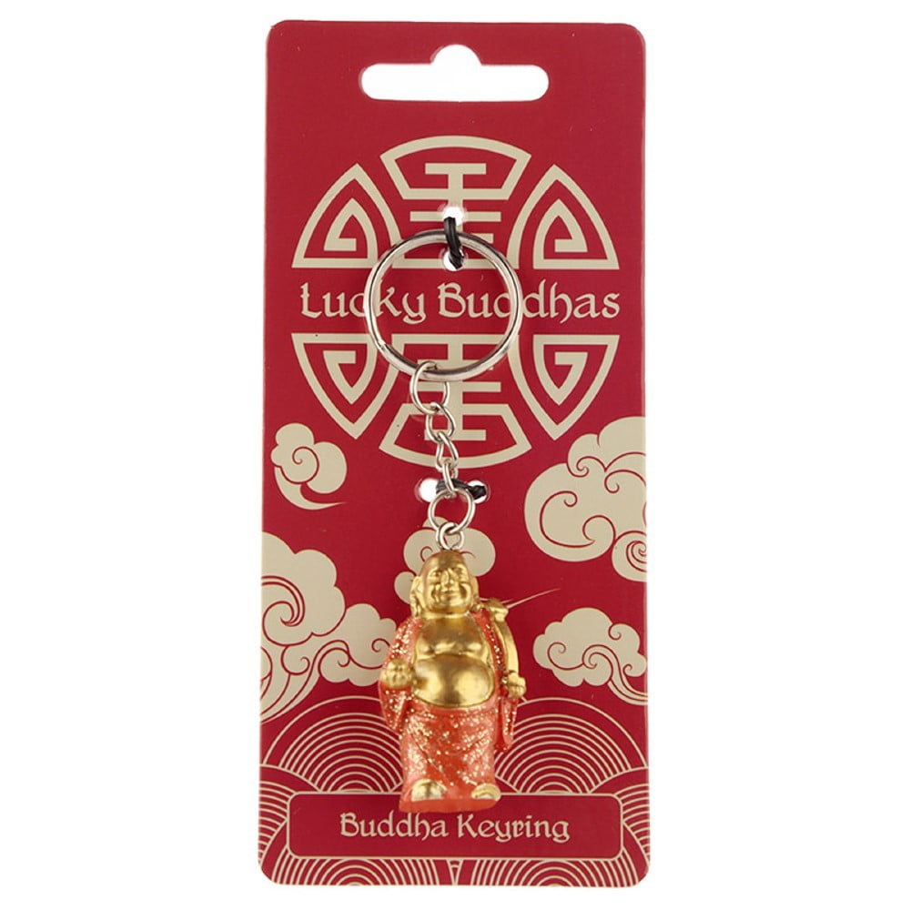 Porte clés Bouddha méditation rouge