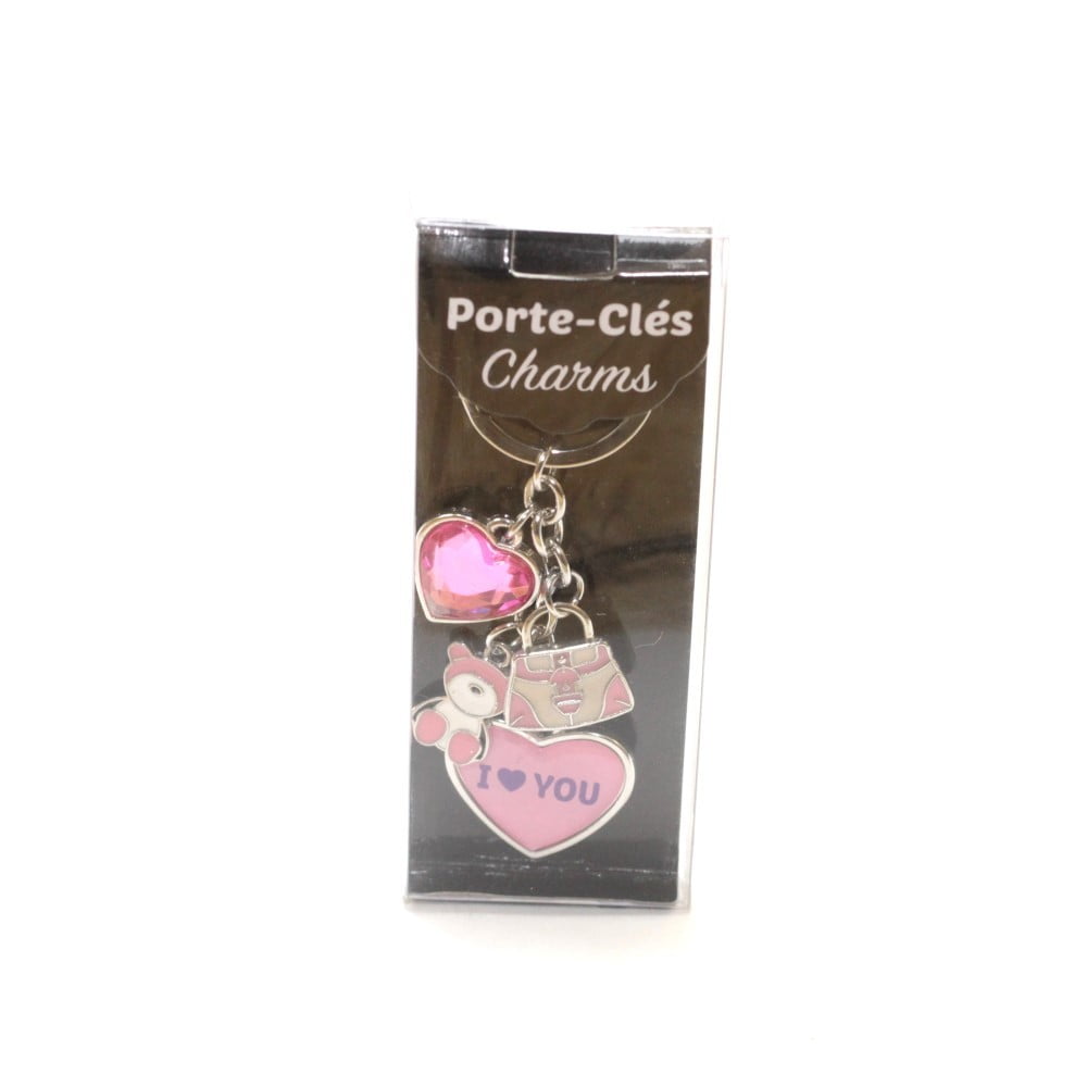 Porte Clés Charms message I love you