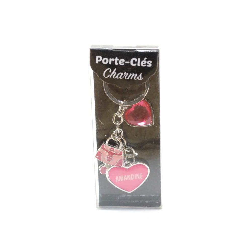 Porte Clés Charms Prénom Amandine