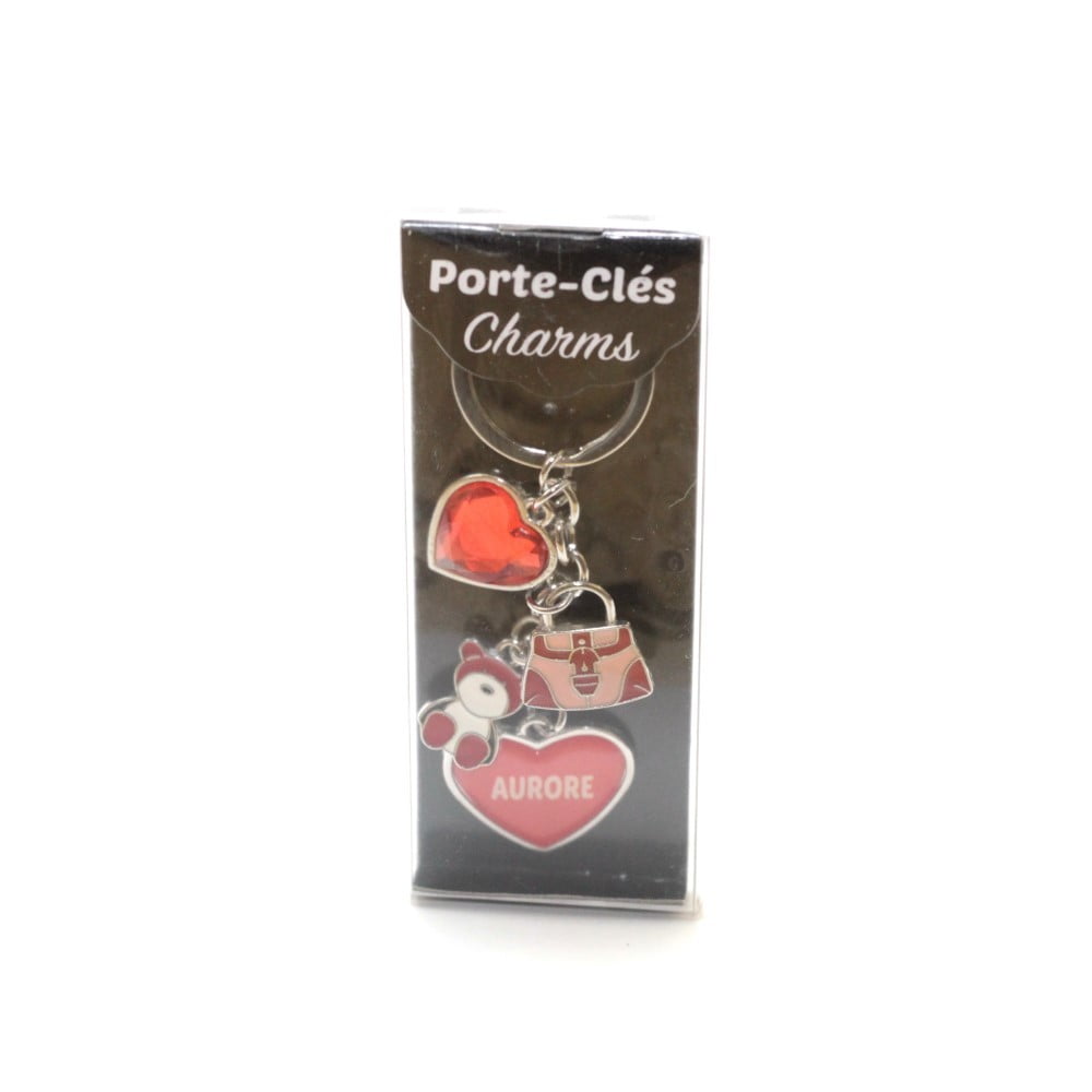 Porte Clés Charms Prénom Aurore