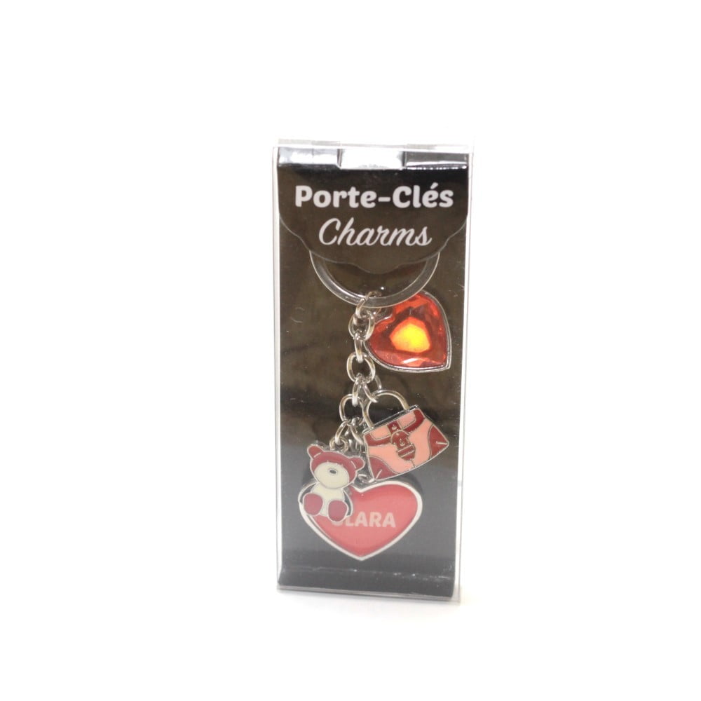 Porte Clés Charms Prénom Clara