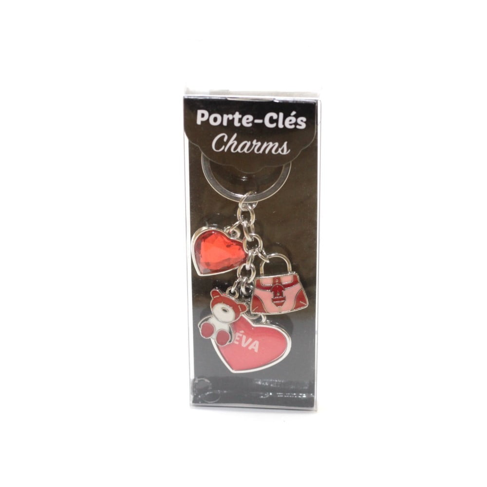 Porte Clés Charms Prénom Eva