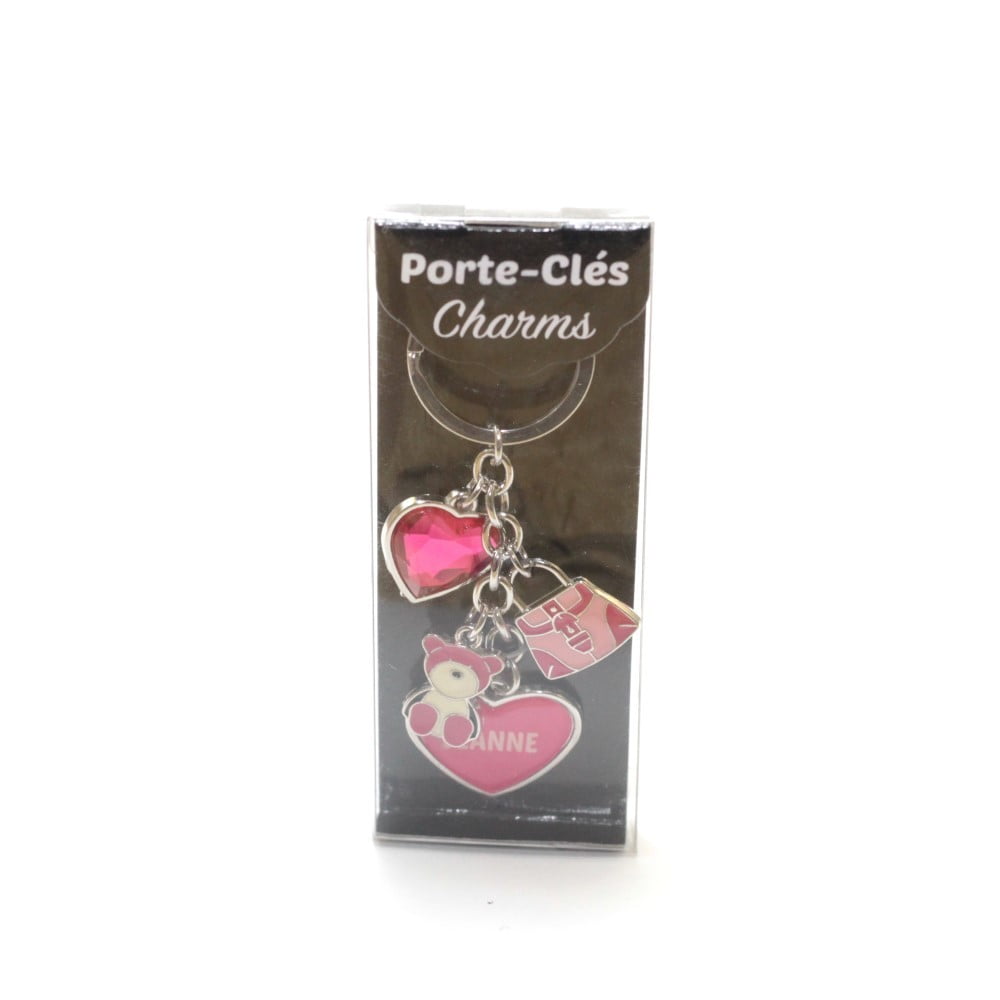 Porte Clés Charms Prénom Jeanne