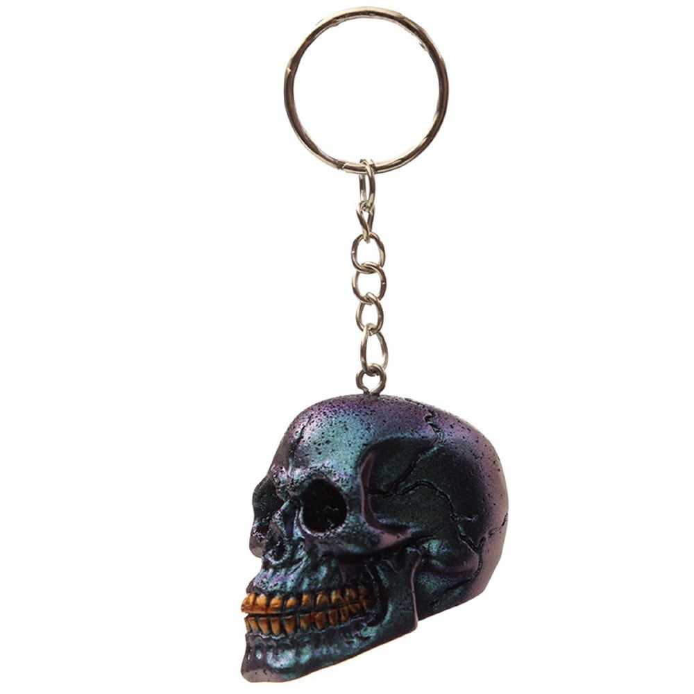 Porte clés Crâne métallisé
