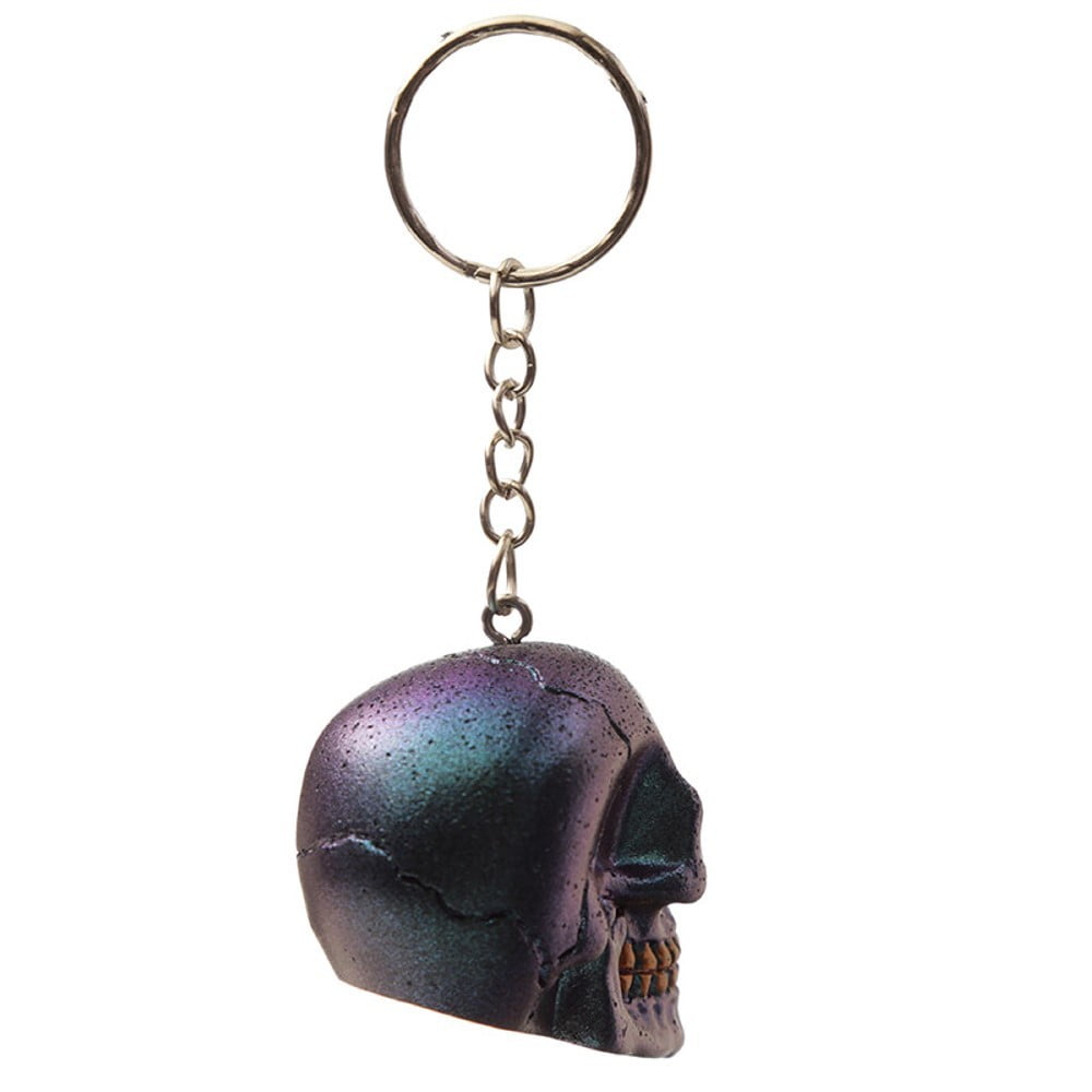 Porte clés Crâne métallisé