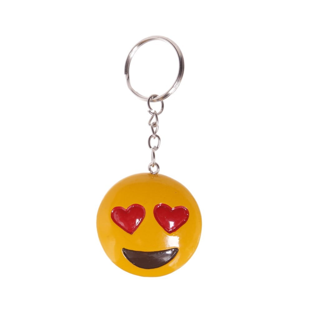 Porte Clés Emoji Résine Coeur