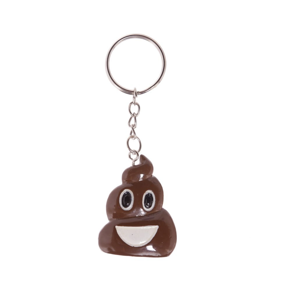 Porte Clés résine Emoji Poop marron