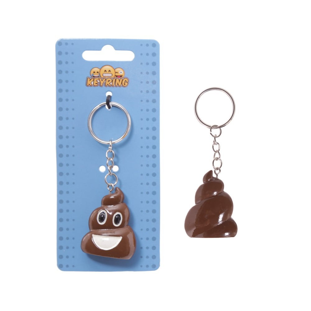 Porte Clés résine Emoji Poop marron