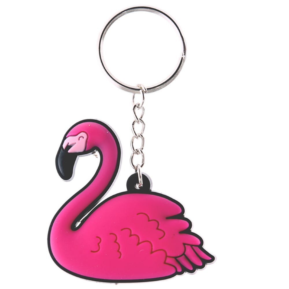 Porte clés PVC Flamand rose