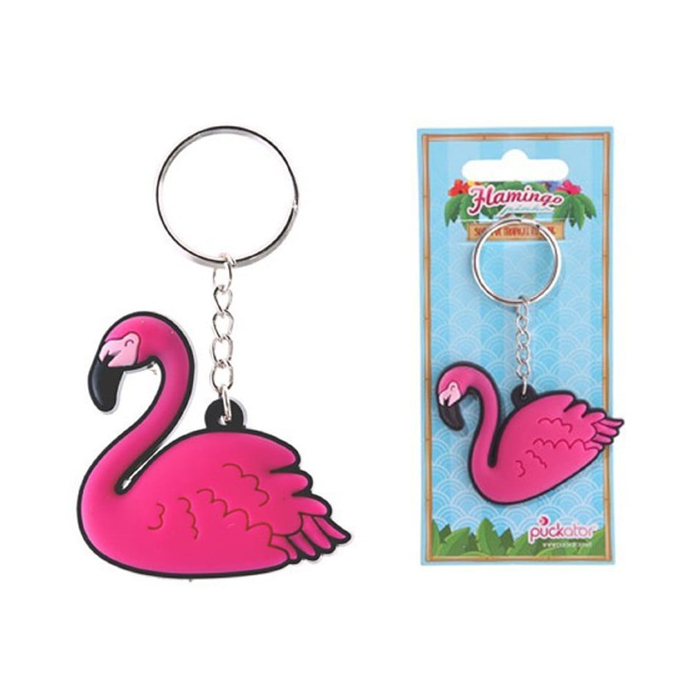 Porte clés PVC Flamand rose