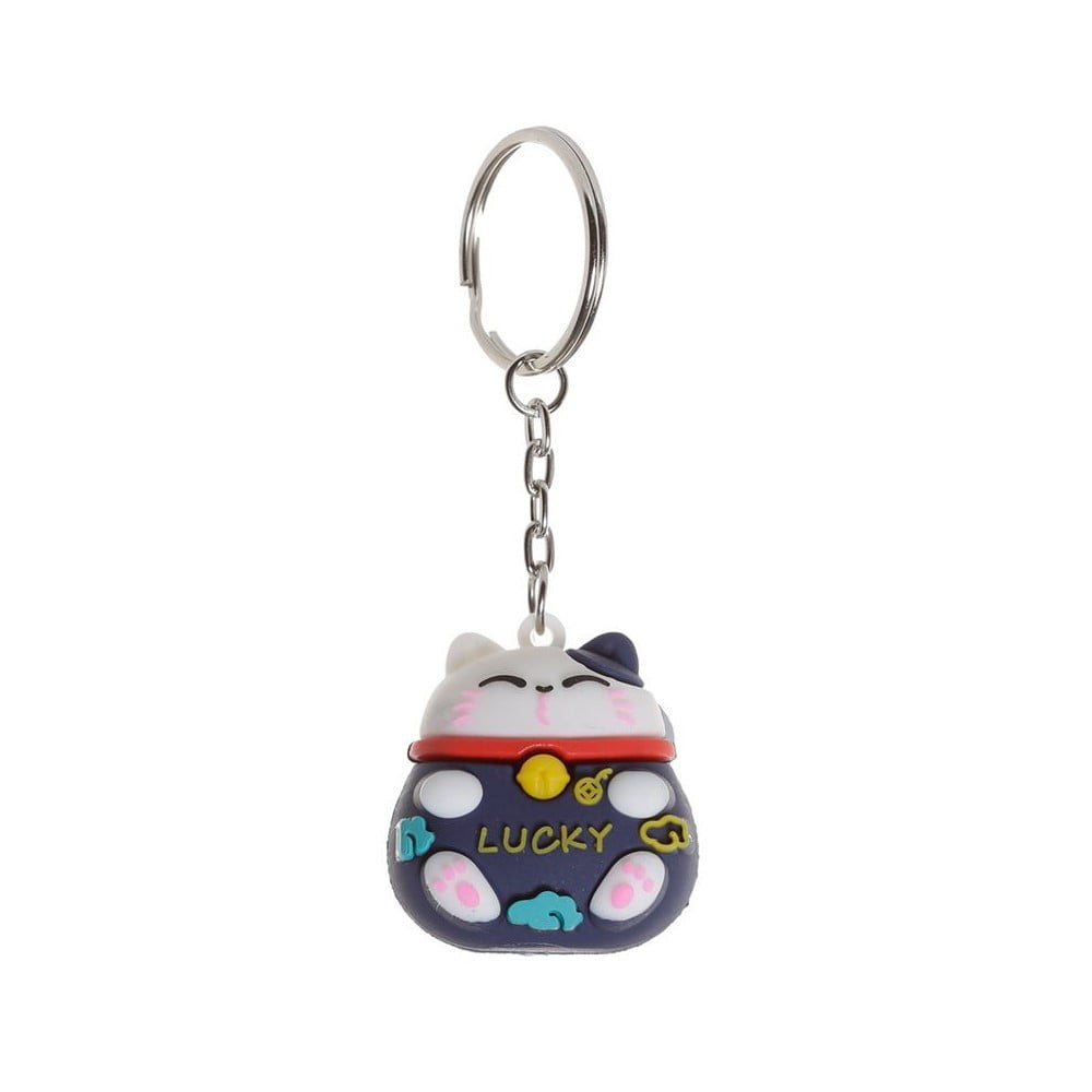 Porte clés Maneki Neko anthracyte