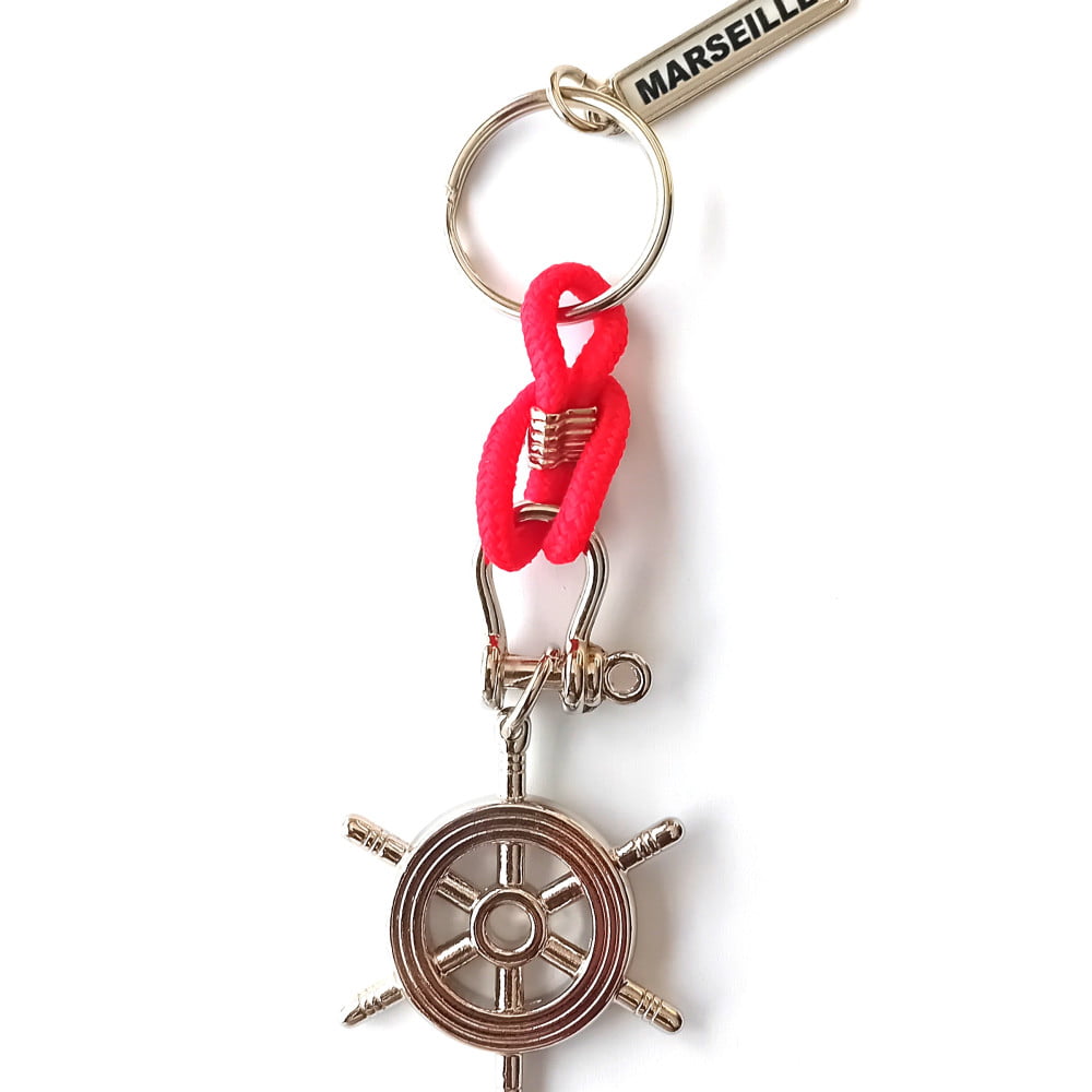 Porte Clés Marseille Gouvernail rouge