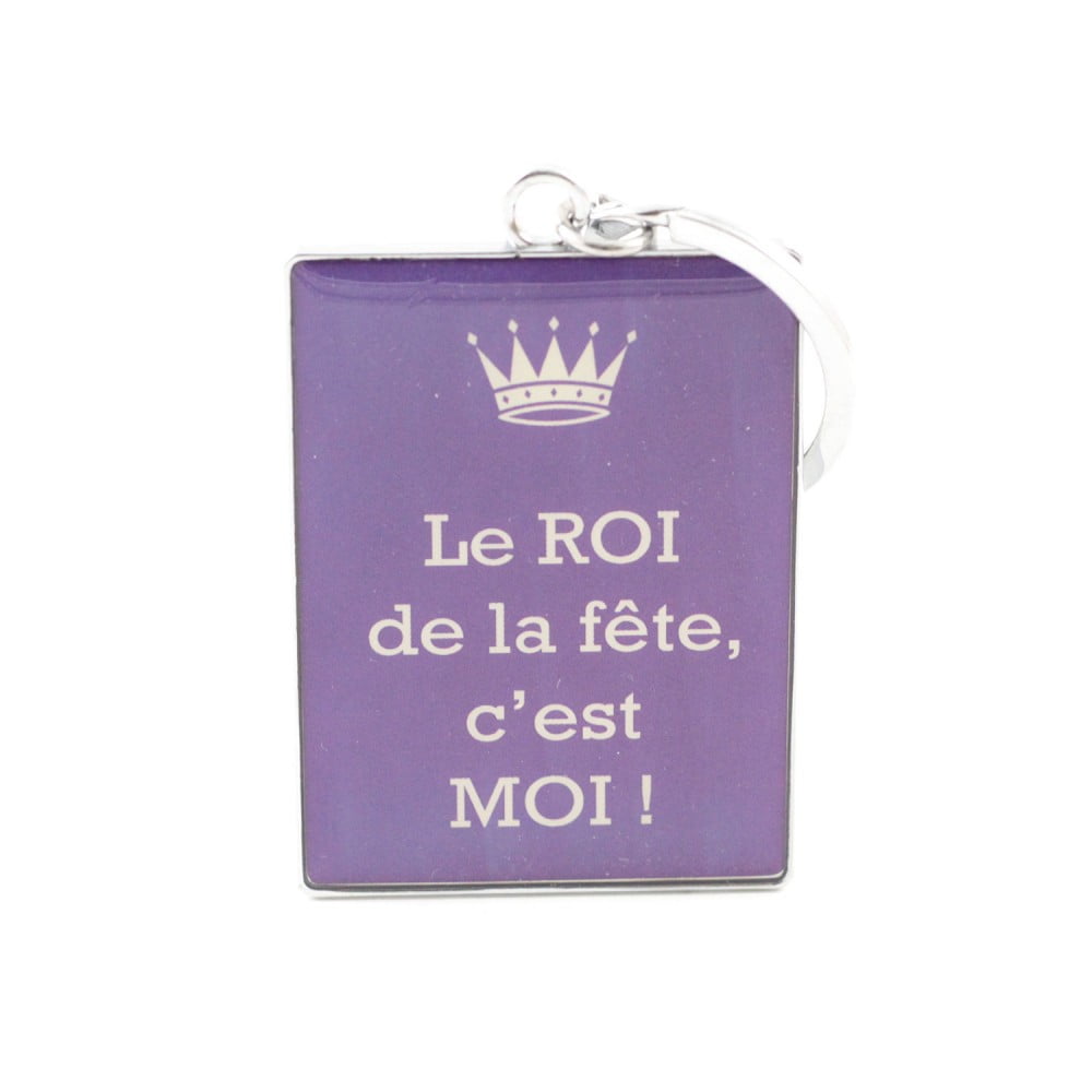 Porte clés métal Le roi de la fête