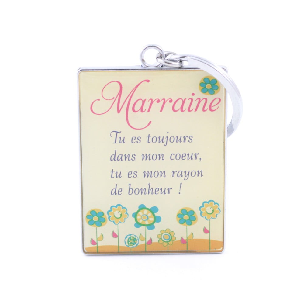 Porte clés métal Marraine