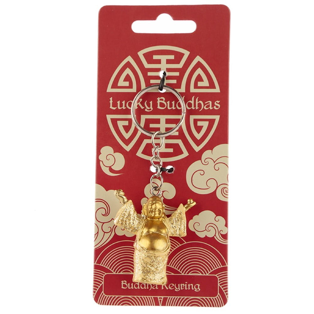 Porte clés métallisé Bouddha méditation
