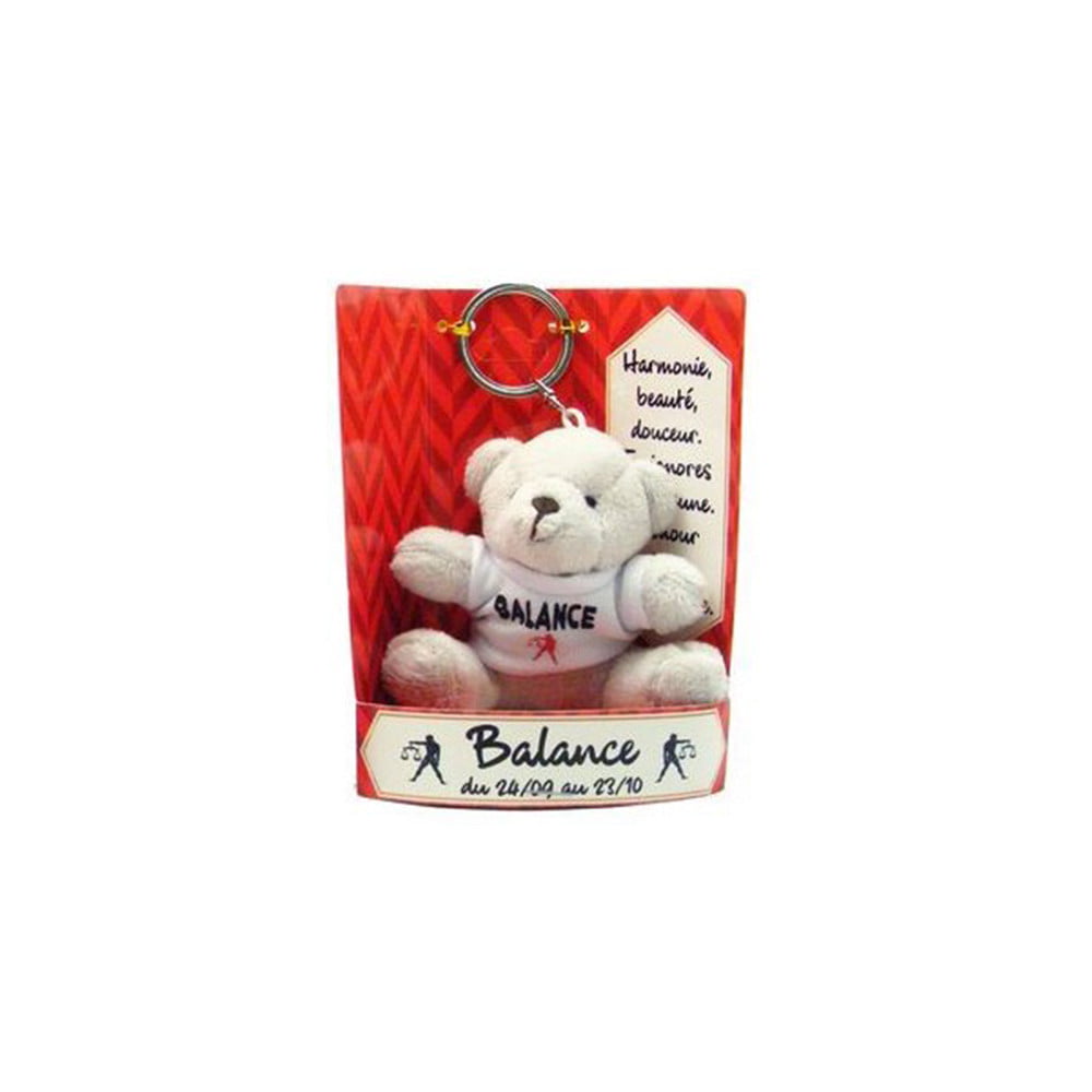 Porte clés peluche Balance ivoire