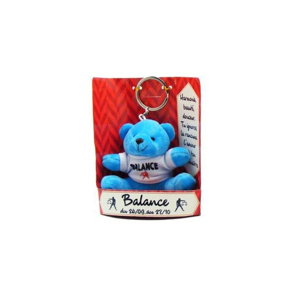 Porte clés peluche Balance bleu