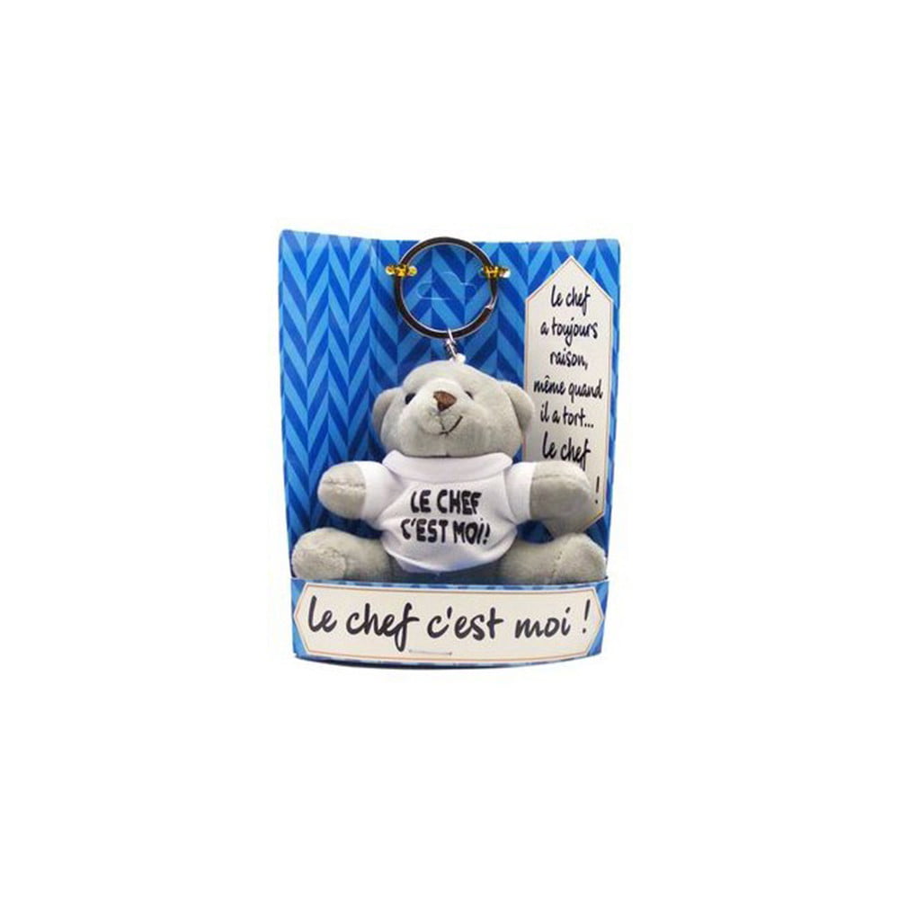 Porte clés peluche Chef ivoire
