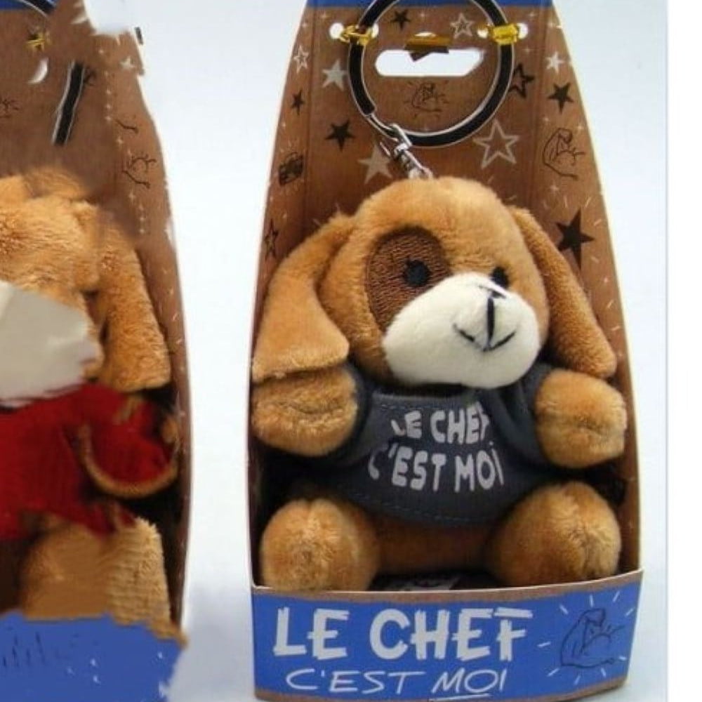 Porte-clés peluche Chef anthracite