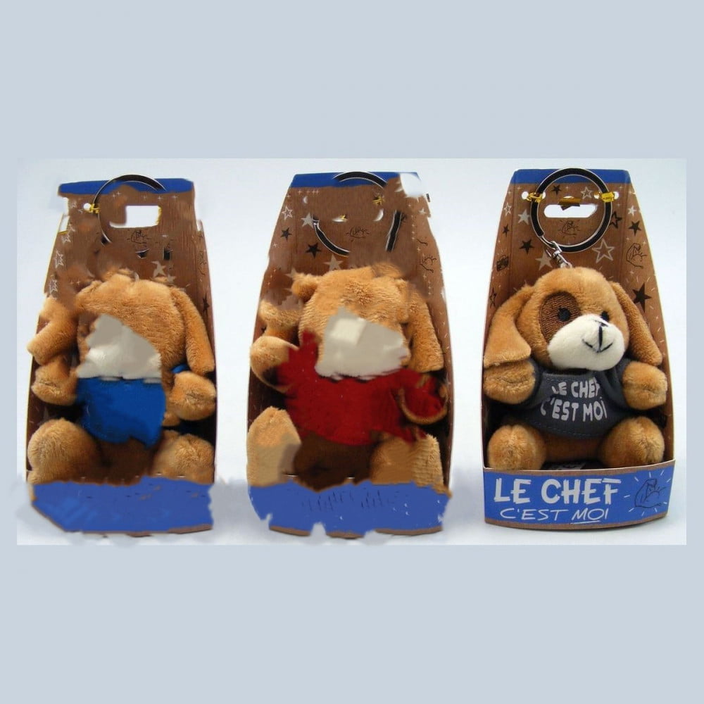 Porte clés peluche Chef anthracyte