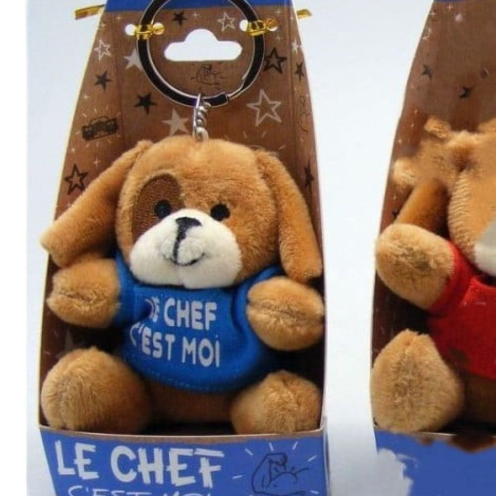 Porte-clés peluche Chef bleu