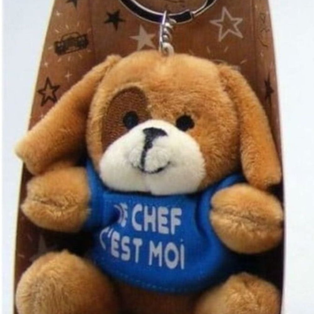 Porte-clés peluche Chef bleu