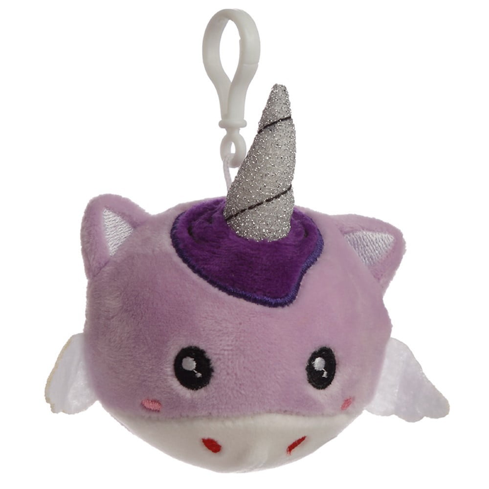 Porte clés peluché Licorne violette