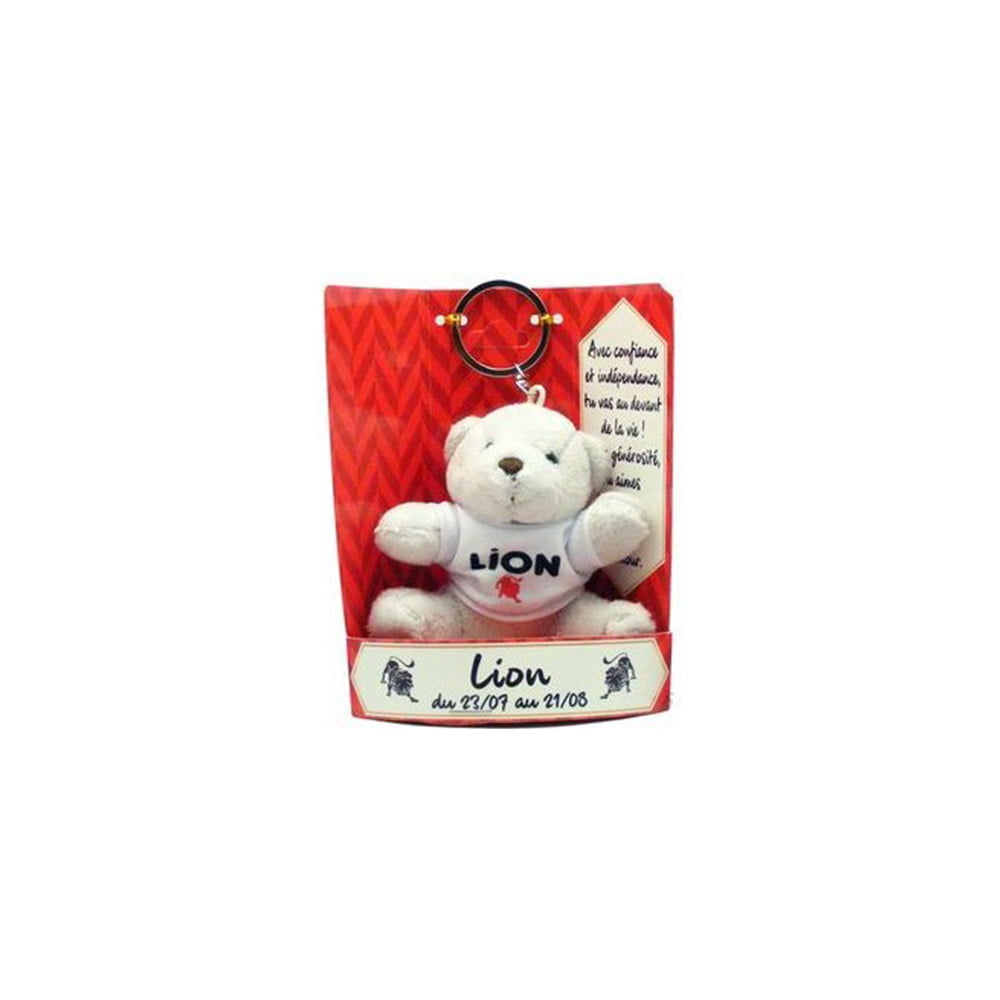 Porte clés peluche Lion ivoire